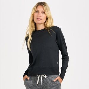 Vuori Daydream Crew Black Heather Size Small